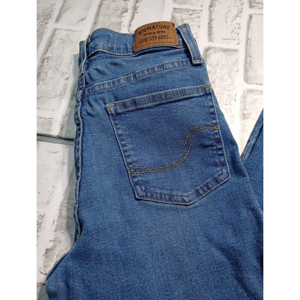 LEVI STRAUSS SIGNATURE Heritage High-Rise Distressed Straight Jeans - Picture 14 of 14